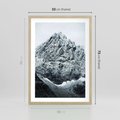 Plakat w ramie 50x70 - Surowość Gór - śnieg, zima w górach - rama drewno
