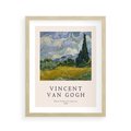 Plakat w ramie 40x50 - Pole z Cyprysami - reprodukcja obrazu, van gogh - rama drewno