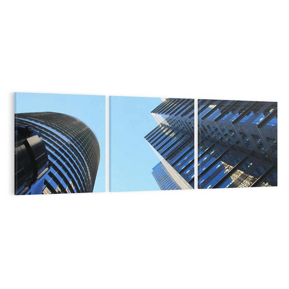 Obraz na płótnie 90x30 - Architektura wieżowców - Architektura, wieżowce