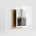 Plakat w ramie 30x40 - Nowoczesna Linia - most, nowoczesna - rama biała