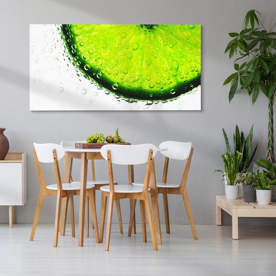 Obraz na płótnie 140x70 - Świeżość i kwasowość limonki - limnka, owoce