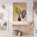 Obraz w ramie 70x100 - Delikatne Piękno - palma, pastele - rama drewno
