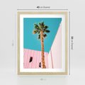 Plakat w ramie 40x50 - Palma w Miami - palma, miami - rama drewno
