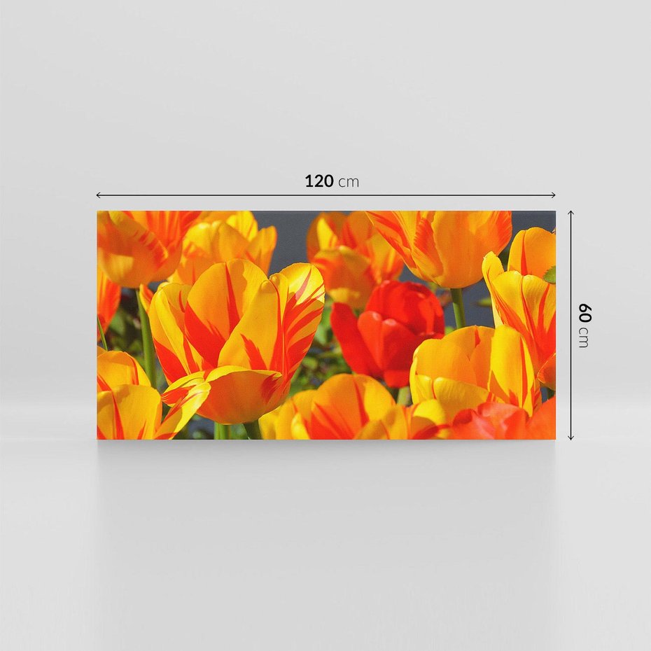 Obraz na płótnie 120x60 - Kwiatowa Harmonia - kwiaty, kwiat