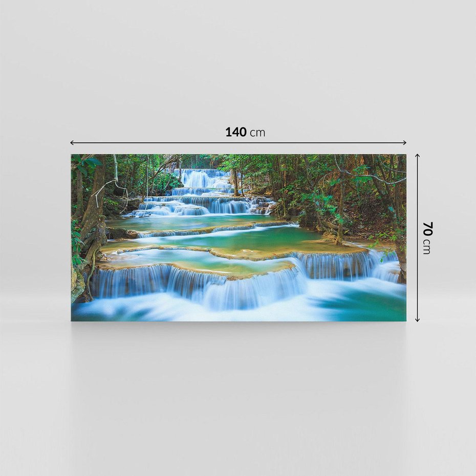 Obraz na płótnie 140x70 - Magia tajlandzkich wodospadów - wodospady, Tajlandia