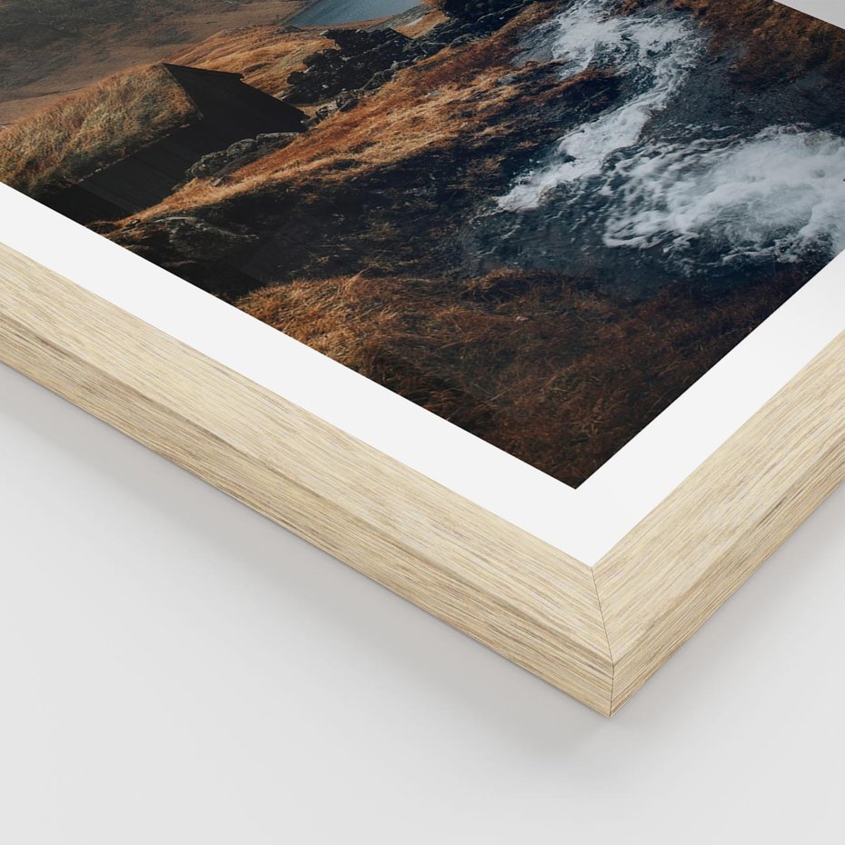 Plakat w ramie 30x40 - Spokój Natury - skandynawski, pejzaż - rama drewno