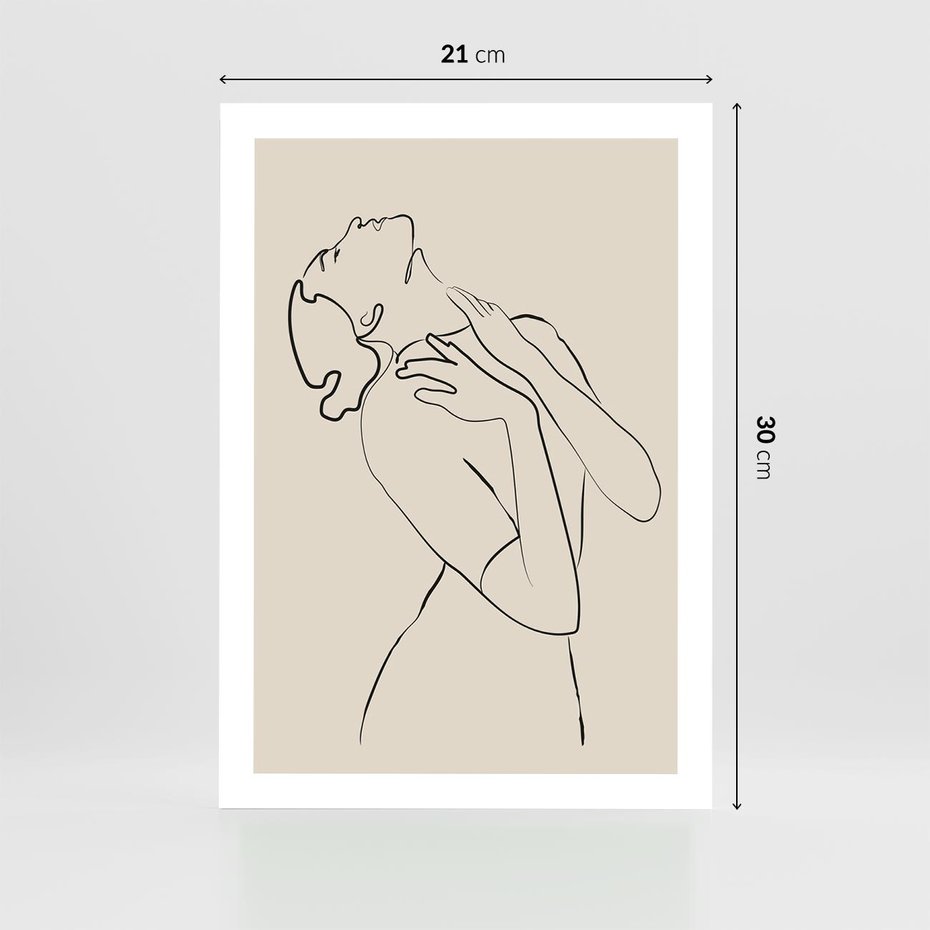 Plakat bez ramy 21x30 - Bezkresny Taniec - kobieta, szkic