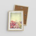 Plakat w ramie 30x40 - Delikatne kwiaty pastelowe - kwiaty, pastelowe - rama drewno
