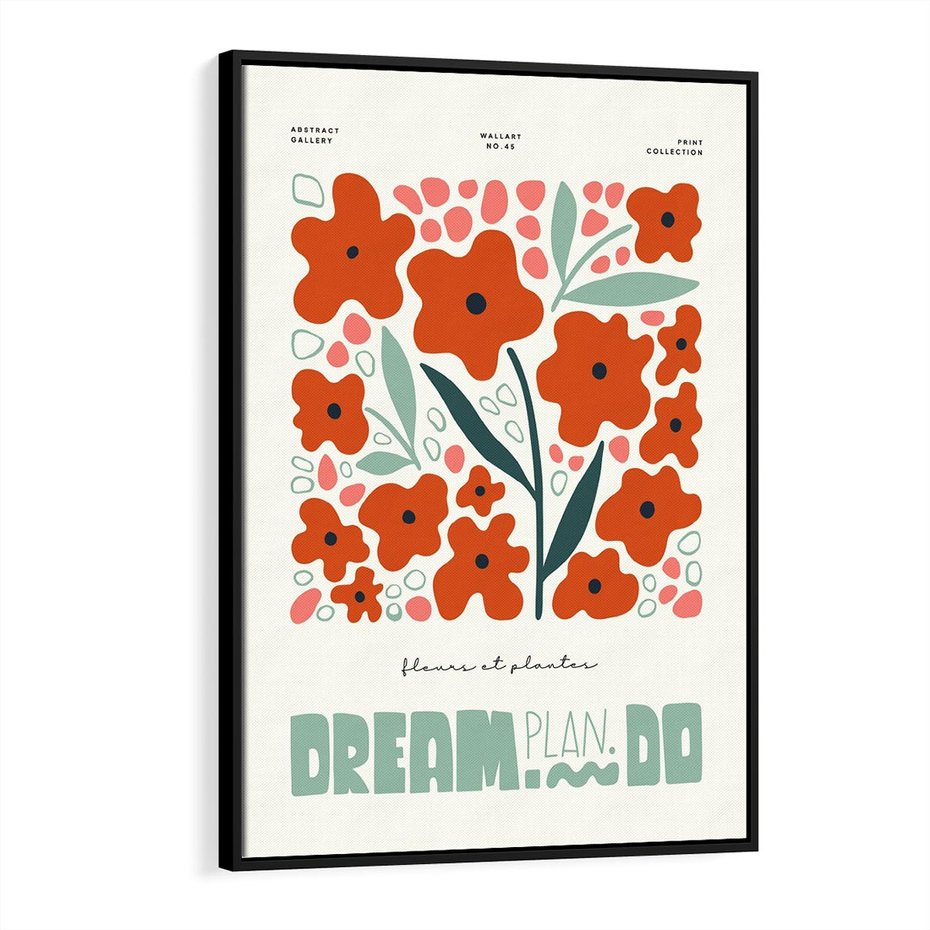 Obraz w ramie 50x70 - Abstrakcyjne Spektrum - kwiaty, abstrakcja - rama czarna