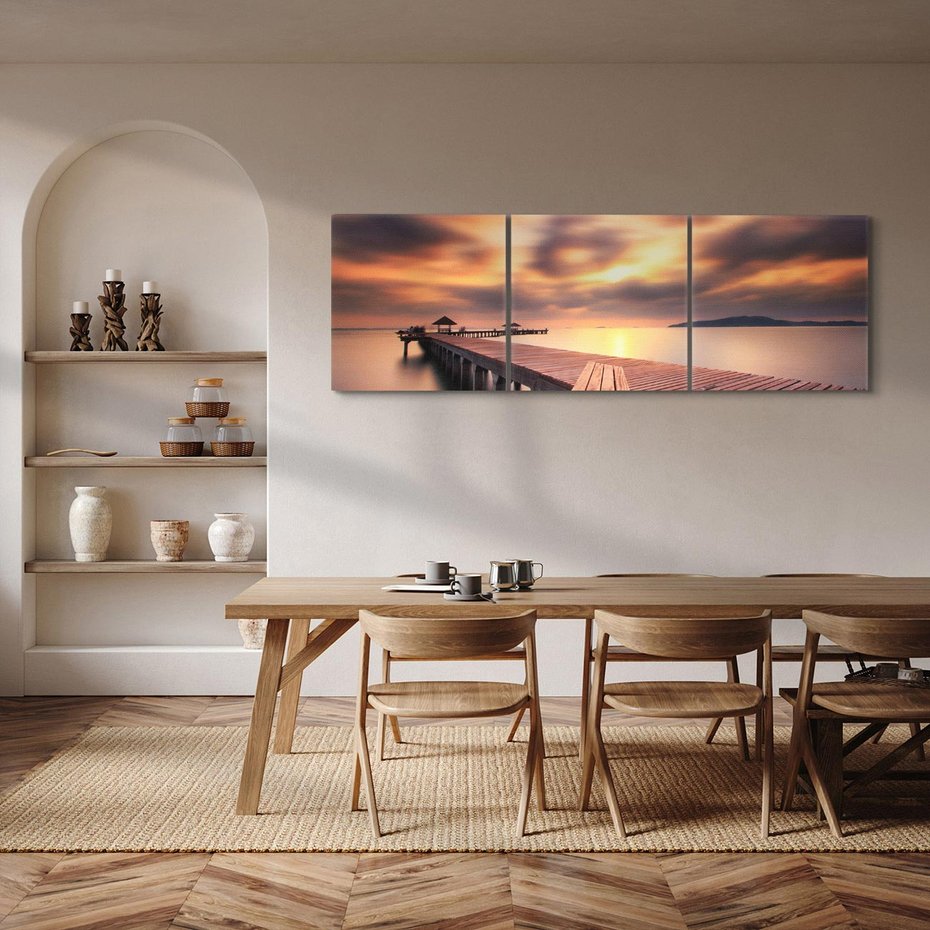 Obraz na płótnie 90x30 - Marina nad Oceanem - Tajlandia, marina