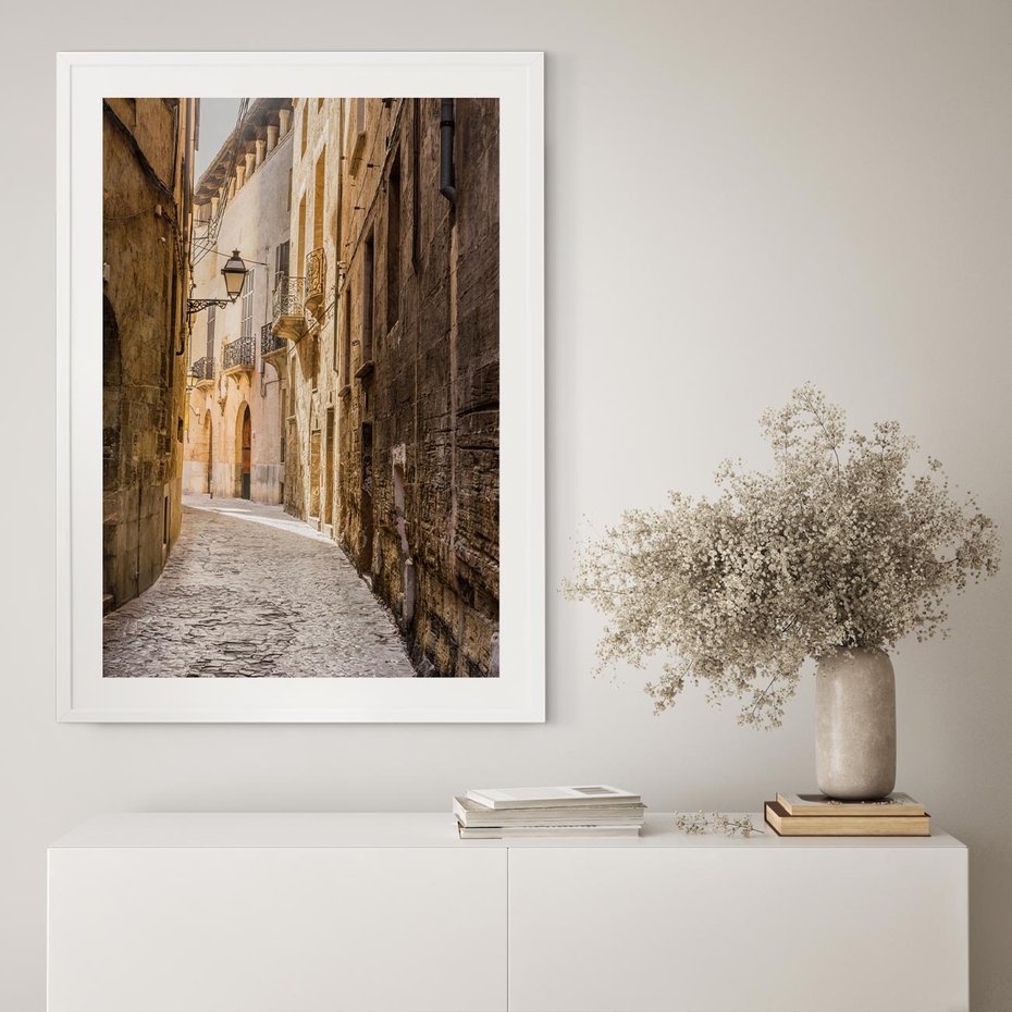 Plakat bez ramy 30x40 - Perspektywa Uliczki - uliczka, perspektywa