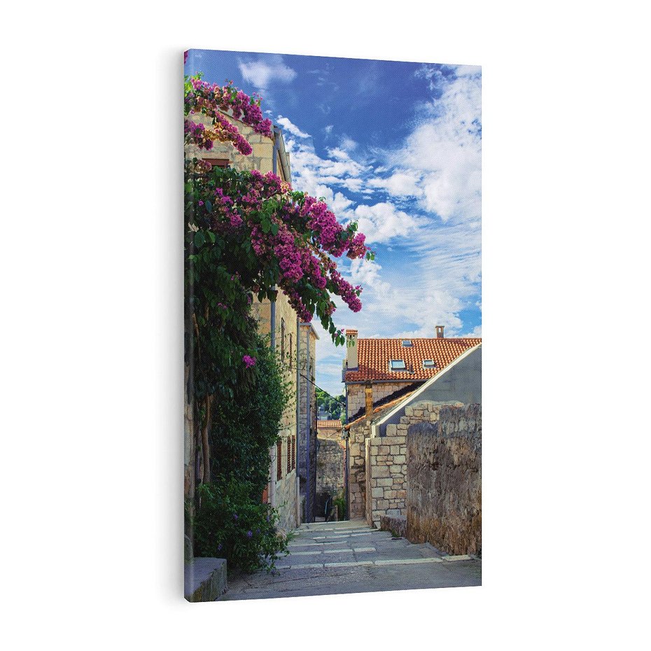 Obraz na płótnie 70x100 - Uliczka: perspektywa w mieście - uliczka, perspektywa