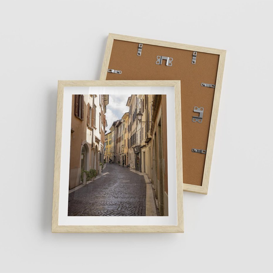 Plakat w ramie 40x50 - Magiczne widoki - uliczka, perspektywa - rama drewno