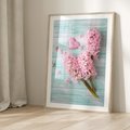 Plakat w ramie 50x70 - Hiacynty w Kwiatowej Kompozycji - hiacynty, kwiaty - rama drewno