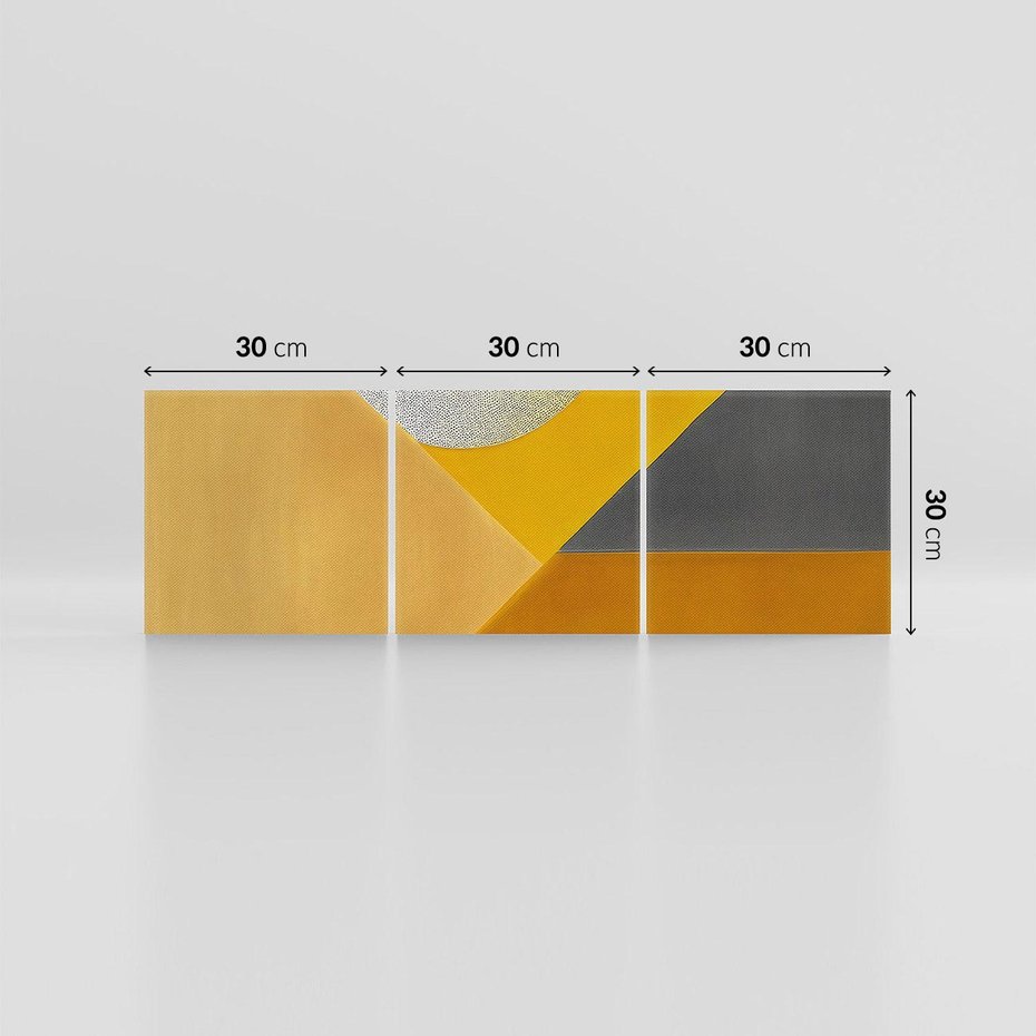 Obraz na płótnie 90x30 - Harmonia migoczących ognisk - intensywne ciepłe kolory, słoneczny żółty