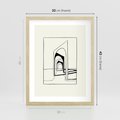 Plakat w ramie 30x40 - Poezja światła i cienia - nowoczesna sztuka, minimalistyczny styl - rama drewno
