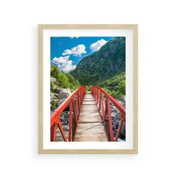 Plakat w ramie 40x50 - Most do przygody - góry, most - rama drewno