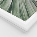 Plakat w ramie 30x40 - Tropikalna Oaza - zielony liść palmy, zieleń - rama biała