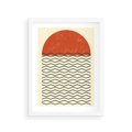 Plakat w ramie 30x40 - Abstrakcyjne Wzory na Plakacie - geometryczna sztuka, nowoczesny plakat - rama biała