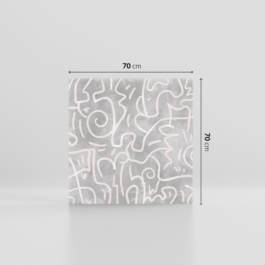 Obraz na płótnie 70x70 - Sploty odblasków i zawirowań - abstrakcyjne rysunki, wzorek