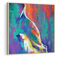 Obraz w ramie 80x80 - Olejne Wibrujące Emocje - abstrakcyjny obraz, różne kolorowe maźnięcia pędzla - rama drewno