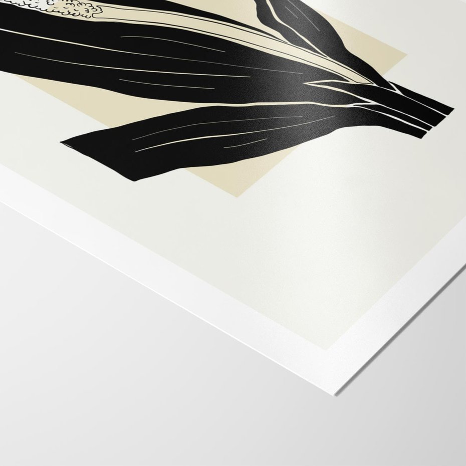 Plakat bez ramy 40x50 - Harmonia liści - minimalistyczny obraz, szkic