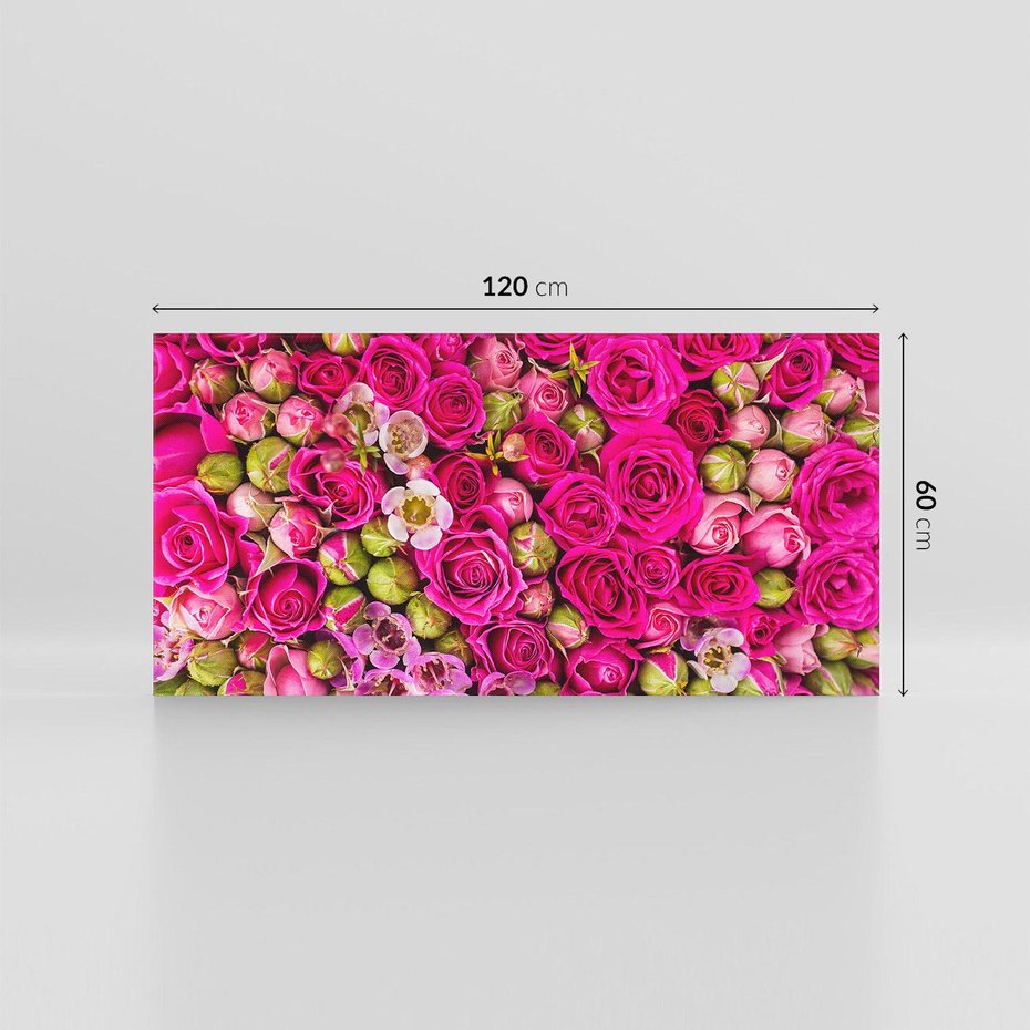 Obraz na płótnie 120x60 - Kwiatowa symfonia róż - róże, kwiaty