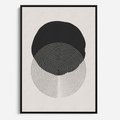 Obraz w ramie 70x100 - Boho Przenikanie Uroku - abstrakcyjna kompozycja, okręgi - rama czarna
