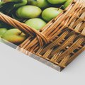Obraz na płótnie 140x70 - Koszyk Jabłek - Świeżo Zbierane - koszyk, jabłka