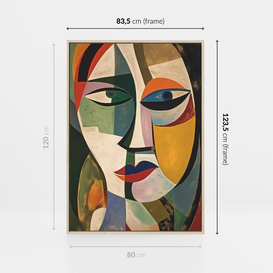 Obraz w ramie 80x120 - Kolorowe Dziwne Wyobrażenia - abstrakcyjny obraz, olejny - rama drewno