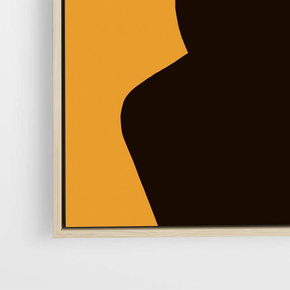 Obraz w ramie 50x50 - Transformacja Form - sztuka nowoczesna, plakat - rama drewno