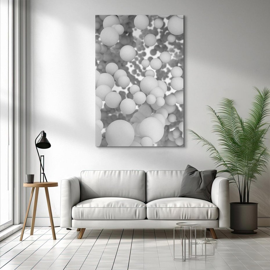 Obraz na płótnie 80x120 - Abstrakcyjne balony w locie - kule, abstrakcja