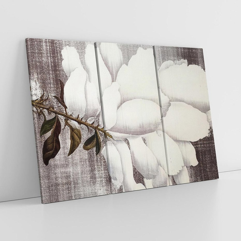 Obraz na płótnie 120x80 - Tekstura Kwiatu - białe kwiaty, duży kwiat