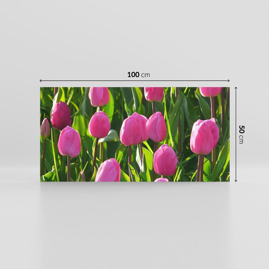 Obraz na płótnie 100x50 - Tulipanowa harmonia - tulipany, kwiaty