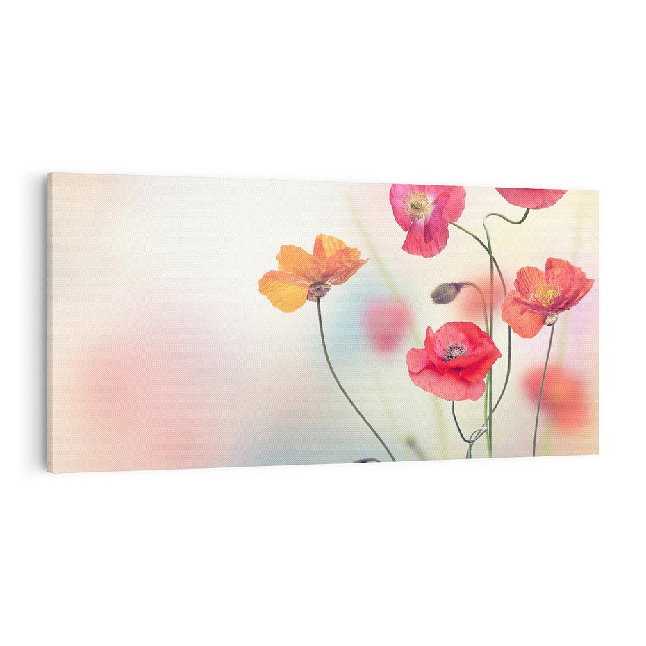 Obraz na płótnie 140x70 - Urok natury - kwiaty, akwarela