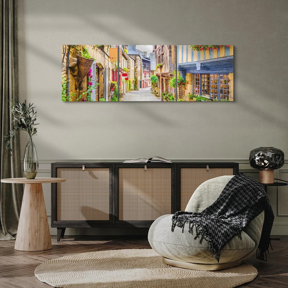 Obraz na płótnie 120x40 - Uliczka w mieście: włoska atmosfera - uliczka, miasto