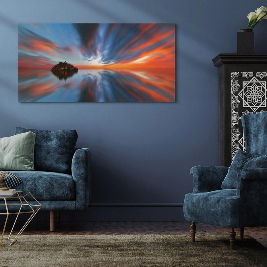 Obraz na płótnie 120x60 - Love - Sercem Do Ciebie - morze, woda