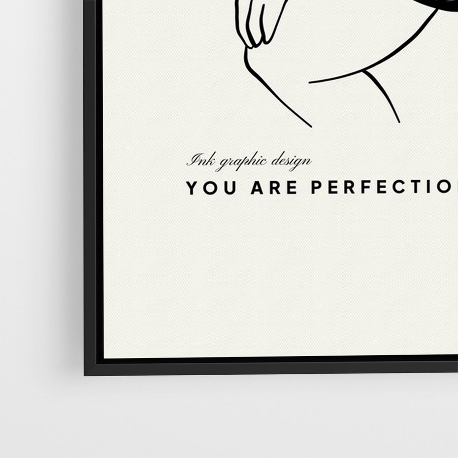 Obraz w ramie 50x70 - Wyrażenie Piękna - rysunek, sztuka nowoczesna - rama czarna