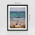 Plakat w ramie 40x50 - Relaks na Plaży - wakacje, plaża - rama czarna