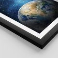 Plakat w ramie 30x40 - Kosmiczne Horyzonty - Ziemia, kosmos - rama czarna