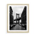 Plakat w ramie 50x70 - Ikona Miasta - Nowy Jork, most - rama drewno