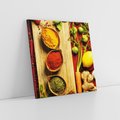 Obraz na płótnie 50x50 - Smakowy Zmysł - przyprawy, kuchnia