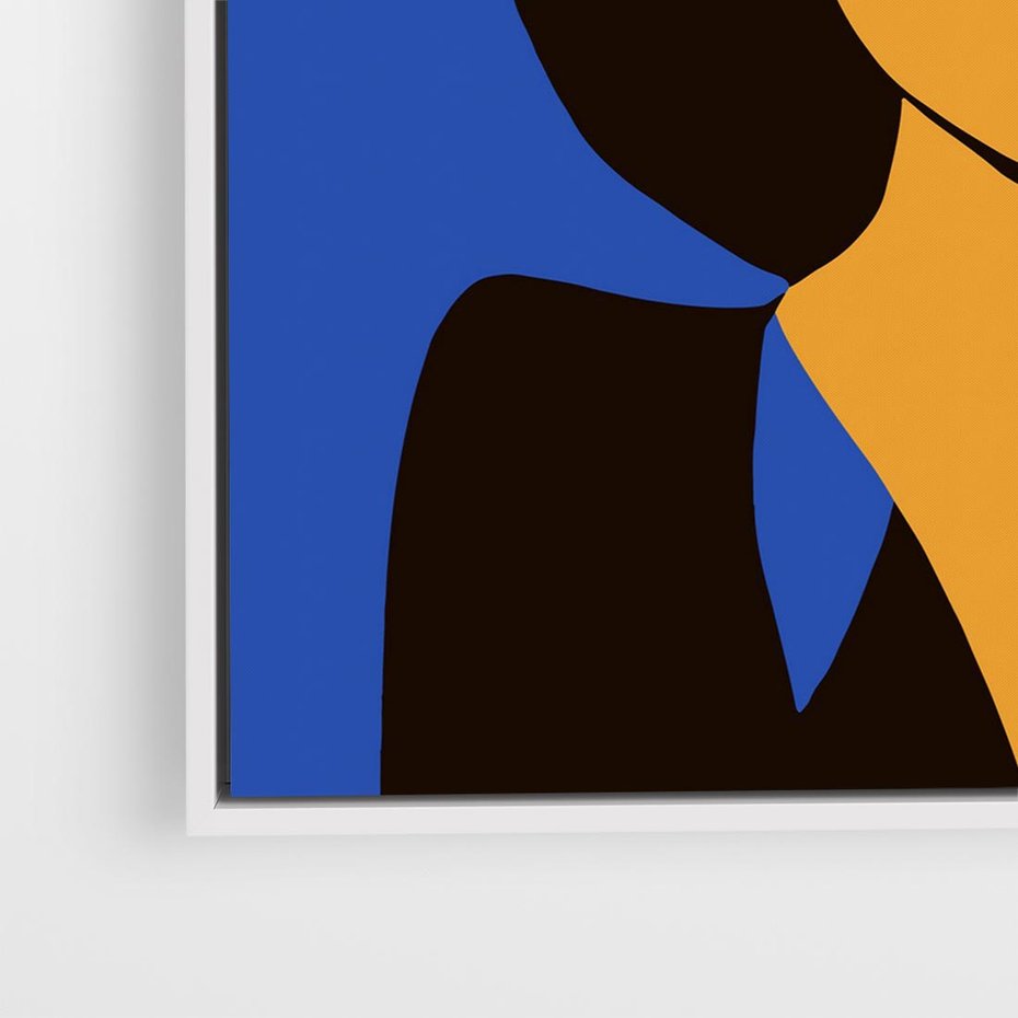 Obraz w ramie 50x50 - Modernistyczne Wibracje - sztuka nowoczesna, plakat - rama biała