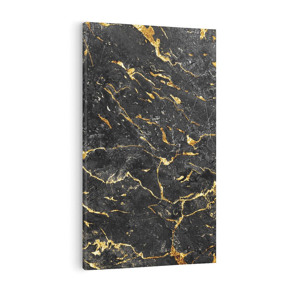 Obraz na płótnie 80x120 - Egzotyczny Blask - marmur, złoto