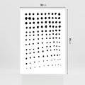 Plakat bez ramy 50x70 - Abstrakcyjna Transformacja - abstrakcyjna kompozycja z czarnych kropek, minimalistyczny czarno bialy plakat