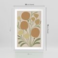 Plakat w ramie 50x70 - Uspokojenie Wśród Roślin - nowoczesny plakat, roślinność - rama biała