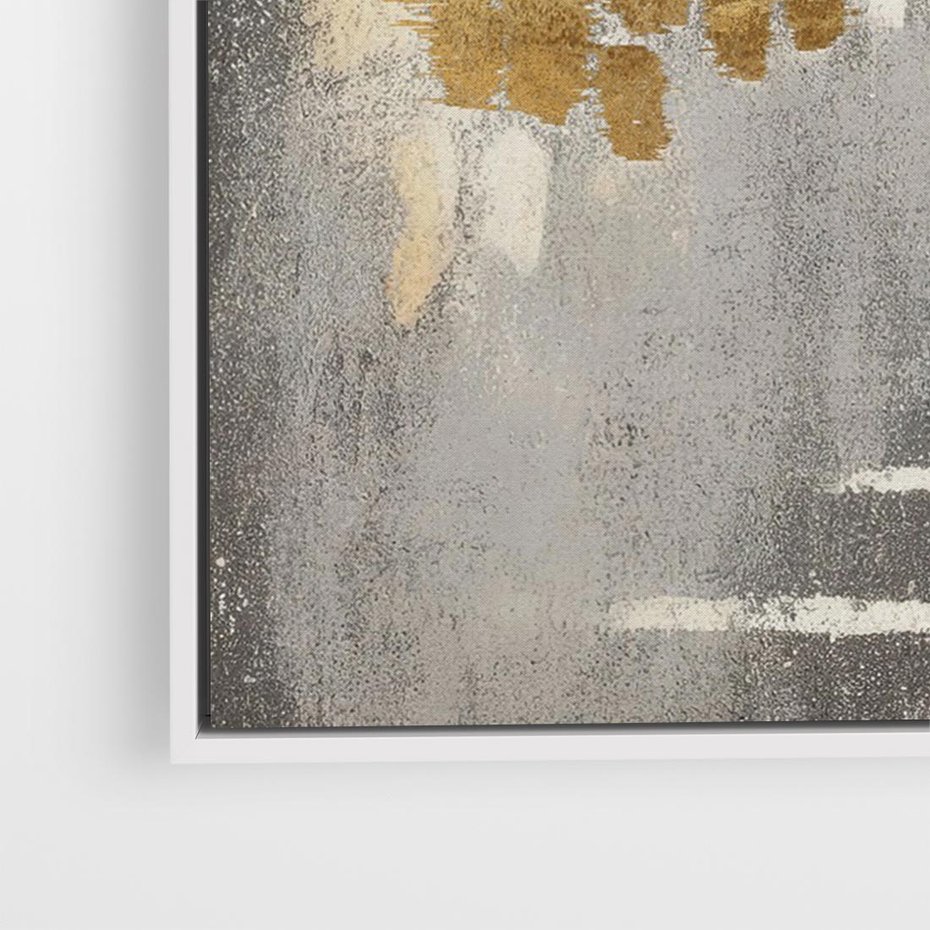 Obraz w ramie 100x70 - Malowane impresje zmysłów - abstrakcyjne plamy, linie - rama biała