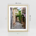 Plakat w ramie 30x40 - Ścieżka W Nieskończoność - uliczka, perspektywa - rama drewno