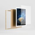 Plakat w ramie 50x70 - Kosmiczne Horyzonty - Ziemia, kosmos - rama drewno