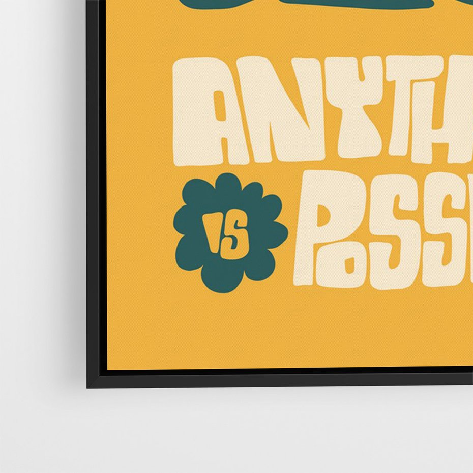 Obraz w ramie 50x70 - Impulsy Harmonii - kwiaty, nowoczesny plakat - rama czarna